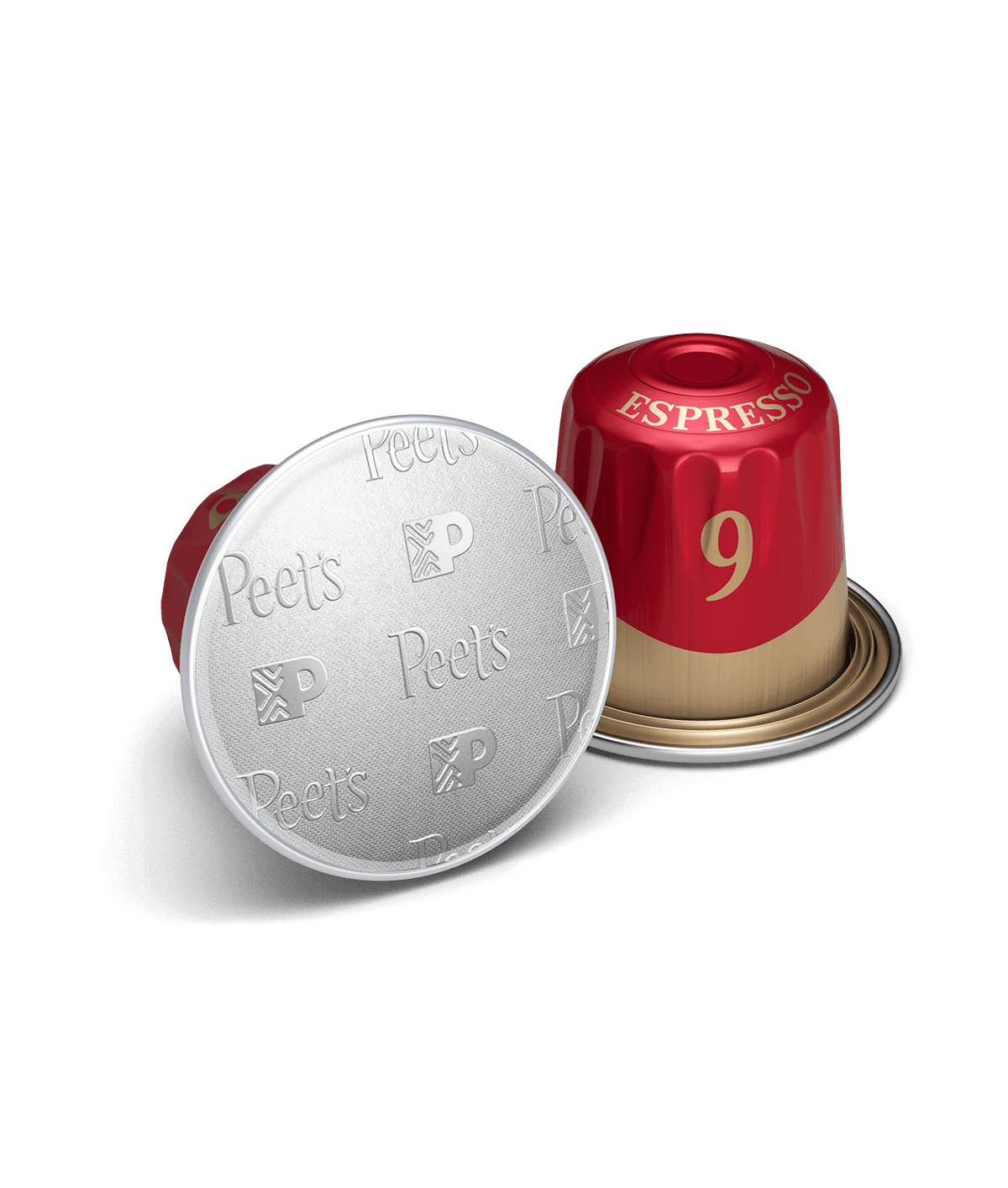 Peet's Coffee Crema Scura Nespresso Capsules shown up close with detail