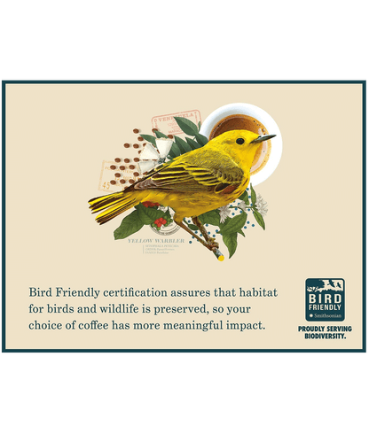 Peet's Yosemite Dos Sierras Organic is Bird Friendly and doesn't harm natural habitats